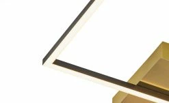 HOME STORY LED-Deckenleuchte, 2-flammig, schwarz/goldfarben -Innenleuchten Verkaufsladen 11686679 2 202203021235