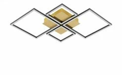 HOME STORY LED-Deckenleuchte, 4-flammig, schwarz/goldfarben 15 HOME STORY LED-Deckenleuchte, 4-flammig, schwarz/goldfarben -Innenleuchten Verkaufsladen 11686680 6 202203021235