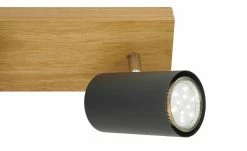 Trio Deckenspot, 2-flammig, schwarz / Eiche -Innenleuchten Verkaufsladen 11686693 5 202104291236