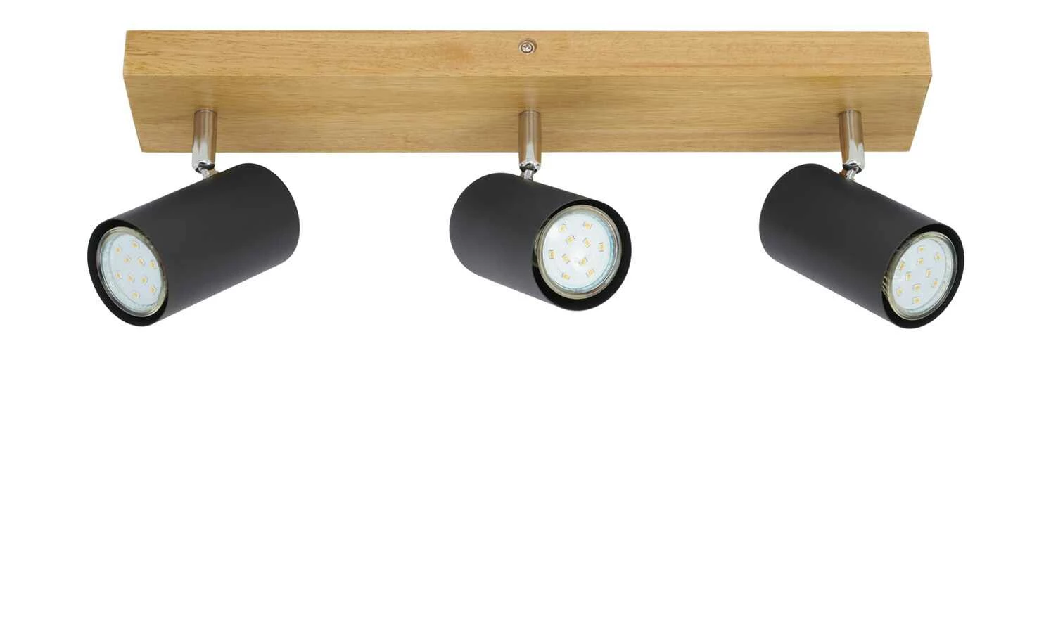 Trio Deckenspot, 3-flammig, schwarz / Eiche 5 Trio Deckenspot, 3-flammig, schwarz / Eiche – Bild 3