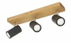 Trio Deckenspot, 3-flammig, schwarz / Eiche 13 Trio Deckenspot, 3-flammig, schwarz / Eiche -Innenleuchten Verkaufsladen 11686694 3 202104272235