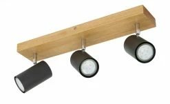 Trio Deckenspot, 3-flammig, schwarz / Eiche 10 Trio Deckenspot, 3-flammig, schwarz / Eiche -Innenleuchten Verkaufsladen 11686694 6 202104272235