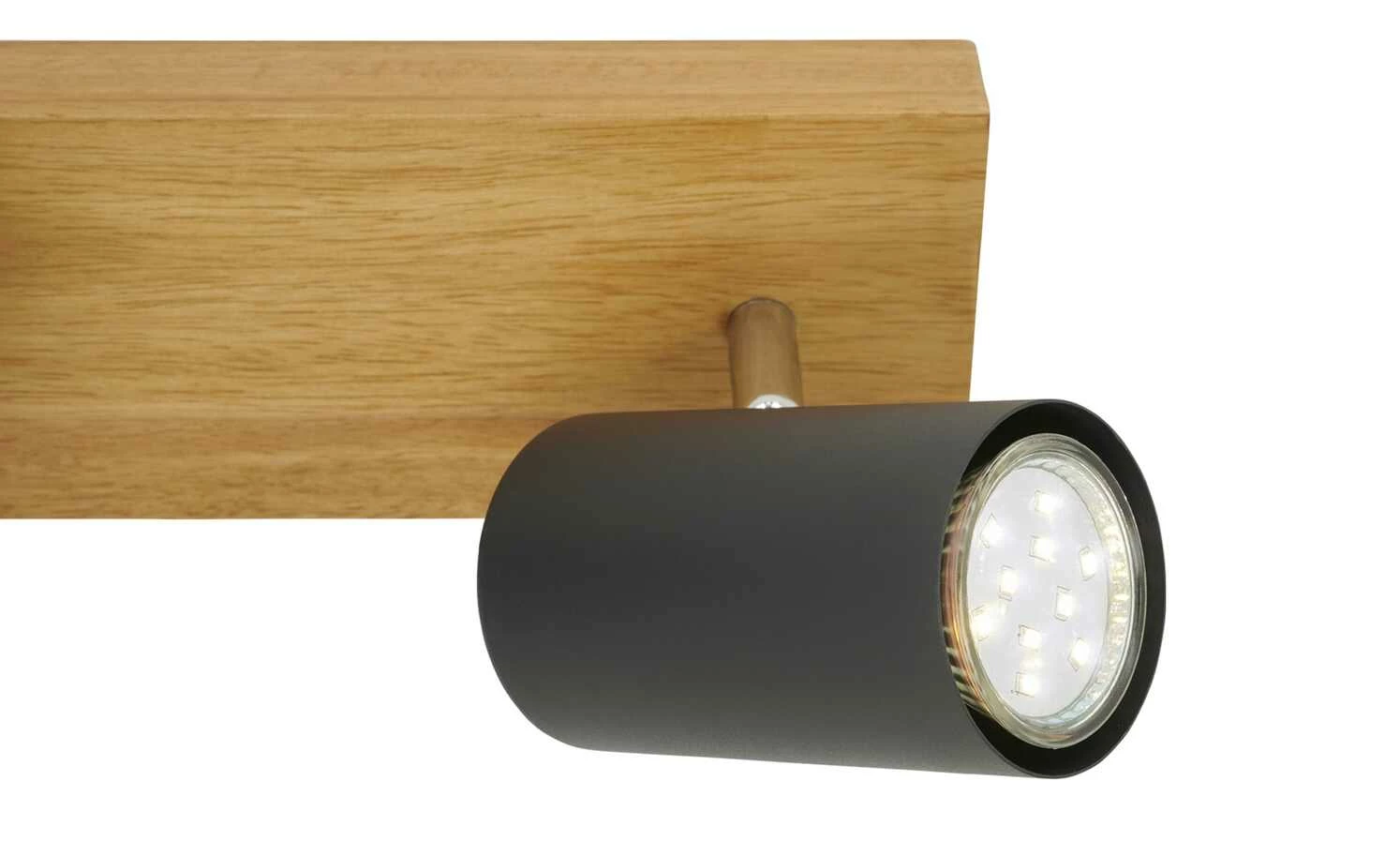 Trio Deckenspot, 3-flammig, schwarz / Eiche 9 Trio Deckenspot, 3-flammig, schwarz / Eiche – Bild 7