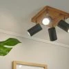 Trio Deckenspot, 4-flammig, schwarz / Eiche -Innenleuchten Verkaufsladen 11686695 7 202104272235