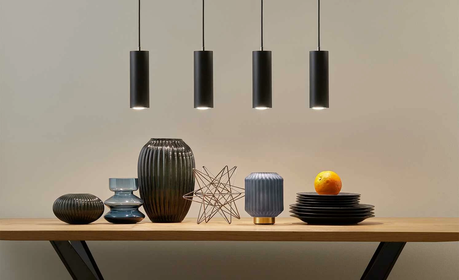 Trio Pendelleuchte, 4-flammig, schwarz 3 Trio Pendelleuchte, 4-flammig, schwarz