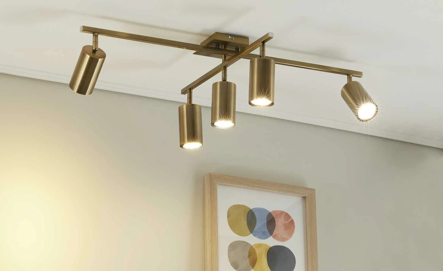 Trio Deckenstrahler, 5-flammig, altmessing | 77,4|cm 3 Trio Deckenstrahler, 5-flammig, altmessing | 77,4|cm