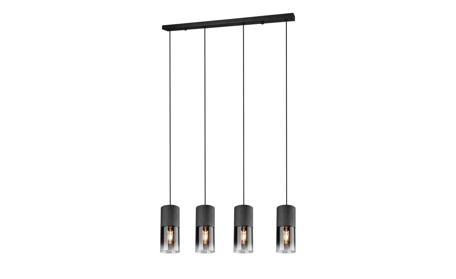 Trio Pendelleuchte, 4-flammig, Rauchglas schwarz 5 Trio Pendelleuchte, 4-flammig, Rauchglas schwarz – Bild 3