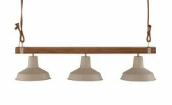 Pendelleuchte, 3-flammig, weiß/Holz mit Tau -Innenleuchten Verkaufsladen 11686861 3 202109171234