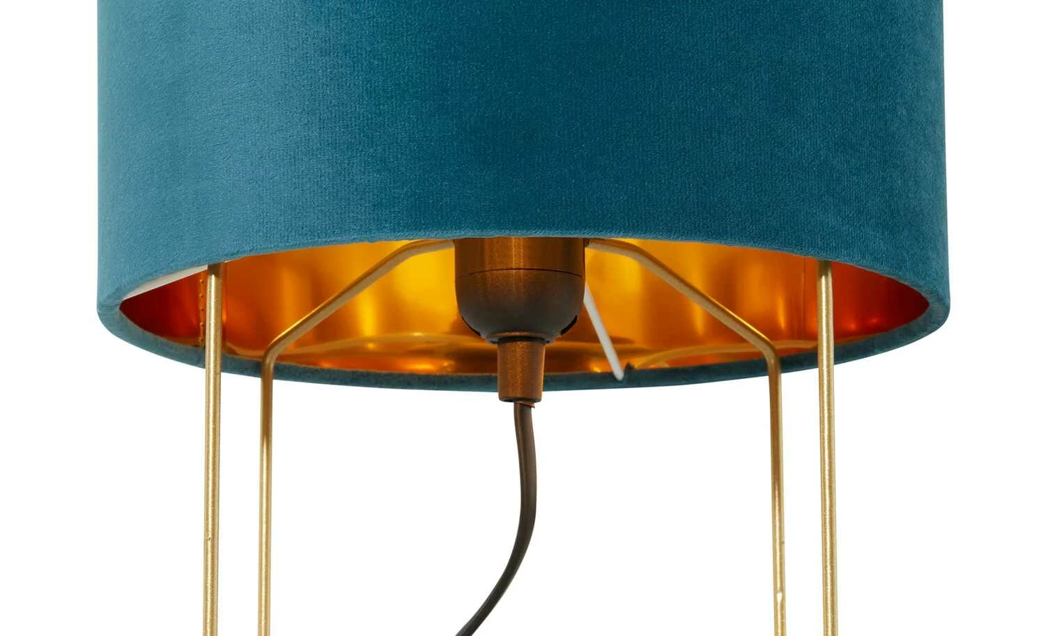 Fischer-Honsel Tischleuchte, 1-flammig, türkis Samt `klein´ | 32|cm Blau, Grün 7 Fischer-Honsel Tischleuchte, 1-flammig, türkis Samt `klein´ | 32|cm Blau, Grün – Bild 5