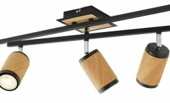 Deckenstrahler, 5-flammig, Eiche / schwarz -Innenleuchten Verkaufsladen 11686936 1 202203081236