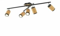 Deckenstrahler, 5-flammig, Eiche / schwarz -Innenleuchten Verkaufsladen 11686936 4 202203081236