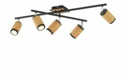 Deckenstrahler, 5-flammig, Eiche / schwarz -Innenleuchten Verkaufsladen 11686936 6 202203081236