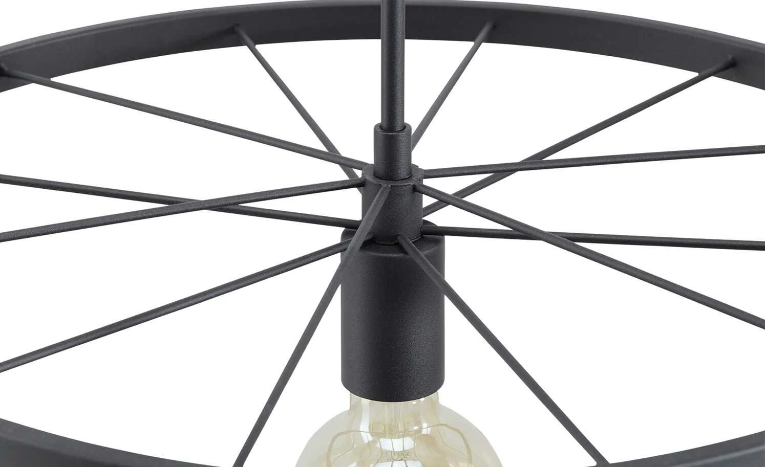 Pendelleuchte, 1-flammig, `Radspeiche` schwarz 7 Pendelleuchte, 1-flammig, `Radspeiche` schwarz – Bild 5