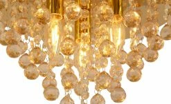 Deckenleuchte, 3-flammig, Behang goldfarben -Innenleuchten Verkaufsladen 11686945 4 202202231234