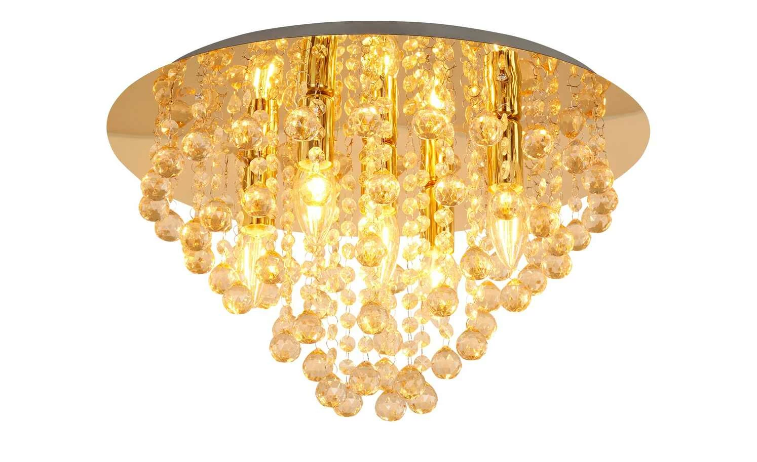 Deckenleuchte, 5-flammig, Beahang goldfarben 6 Deckenleuchte, 5-flammig, Beahang goldfarben – Bild 4