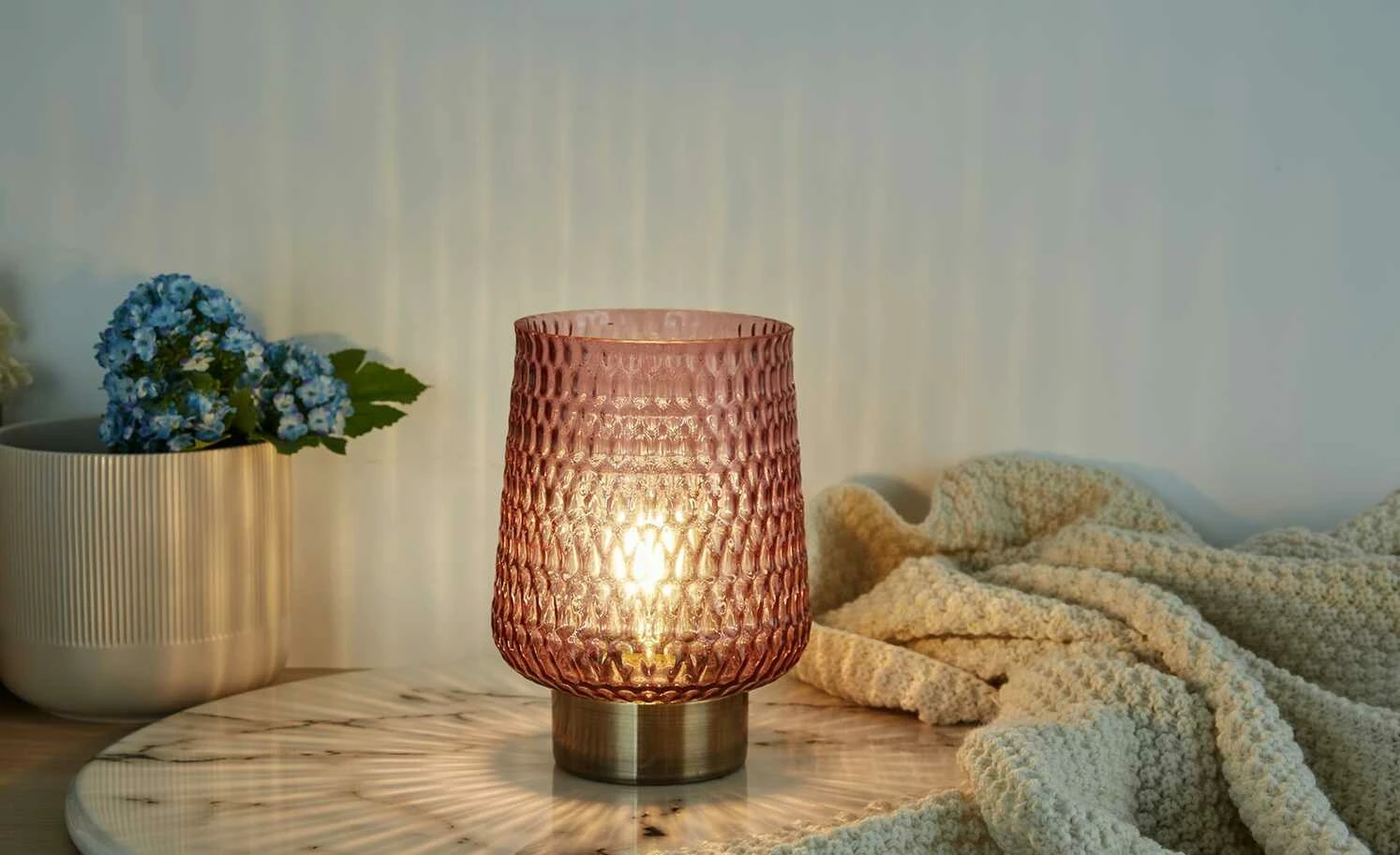 Mobile-Tischleuchte, Glas rosa, groß | Rosa 21|cm 4 Mobile-Tischleuchte, Glas rosa, groß | Rosa 21|cm – Bild 2