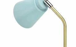 Tischleuchte, 1-flammig, hellblau/goldfarben -Innenleuchten Verkaufsladen 11686984 5 202109061235