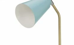 Tischleuchte, 1-flammig, hellblau/goldfarben -Innenleuchten Verkaufsladen 11686984 6 202109061235