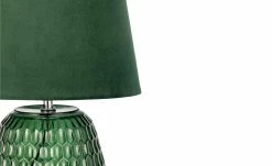 Tischleuchte, 1-flammig, Samt/Glas grün -Innenleuchten Verkaufsladen 11686986 5 202109061235