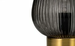 Tischleuchte, 1-flammig, Rauchglas/ messingfarben -Innenleuchten Verkaufsladen 11686987 2 202109061235