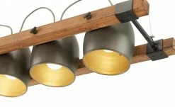 Pendelleuchte, 4-flammig, Metall/ Holz schwarz -Innenleuchten Verkaufsladen 11687086 5 202205041236