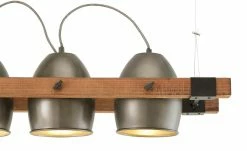 Pendelleuchte, 4-flammig, Metall/ Holz schwarz -Innenleuchten Verkaufsladen 11687086 6 202205041236