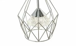 Wofi LED-Pendelleuchte 3-flammig, chrom, Kristalloptik ´Rondell´ -Innenleuchten Verkaufsladen 11687094 6 202112231310