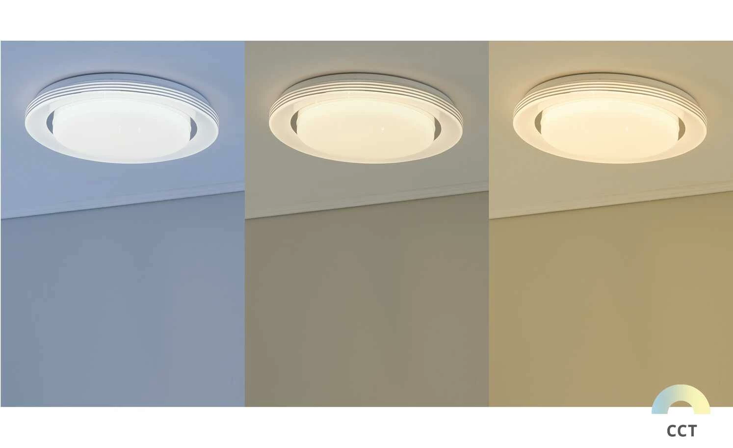 Trio LED-Deckenleuchte, weiß Starlight-Effekt ´groß´ | 18|W 3 Trio LED-Deckenleuchte, weiß Starlight-Effekt ´groß´ | 18|W