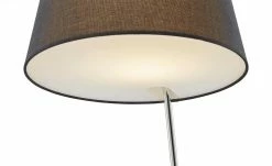 B-Leuchten Stehleuchte, 1-flammig, schwarz/chrom mit grauen Schirm -Innenleuchten Verkaufsladen 11687115 3 202111241245