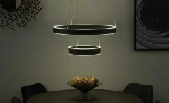 B-Leuchten LED-Pendelleuchte, schwarz `Ringe´ -Innenleuchten Verkaufsladen 11687116 1 202202071235