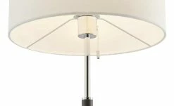 B-Leuchten Stehleuchte, 1-flammig, schwarz/chrom,Stoffschirm -Innenleuchten Verkaufsladen 11687134 5 202111241245