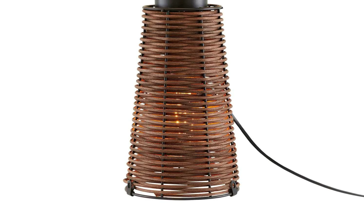 Trio Tischleuchte, 2-flammig, Rattangeflecht 9 Trio Tischleuchte, 2-flammig, Rattangeflecht – Bild 7