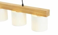 Trio Pendelleuchte, 4-flammig, Holz/ Stoffschirm weiß -Innenleuchten Verkaufsladen 11687144 4 202201251234