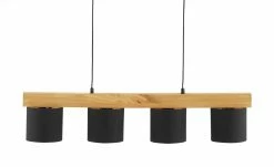 Trio Pendelleuchte, 4-flammig, Holz/ Stoffschirm schwarz/goldfarben 10 Trio Pendelleuchte, 4-flammig, Holz/ Stoffschirm schwarz/goldfarben -Innenleuchten Verkaufsladen 11687145 6 202201251234