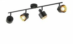 Wofi Deckenstrahler, 4-flammig, schwarz/gold -Innenleuchten Verkaufsladen 11687158 4 202202071235