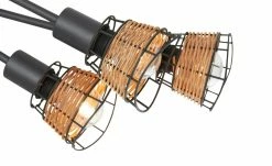 Deckenleuchte, 6-flammig, schwarz, Draht-Rattan -Innenleuchten Verkaufsladen 11687180 2 202202071235