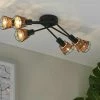 Deckenleuchte, 6-flammig, schwarz, Draht-Rattan -Innenleuchten Verkaufsladen 11687180 4 202202071235