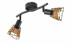 Deckenstrahler 2-flammig, Draht/ Rattan -Innenleuchten Verkaufsladen 11687181 2 202202071235