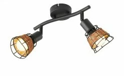 Deckenstrahler 2-flammig, Draht/ Rattan -Innenleuchten Verkaufsladen 11687181 5 202202071235