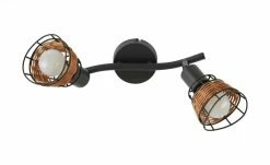Deckenstrahler 2-flammig, Draht/ Rattan -Innenleuchten Verkaufsladen 11687181 6 202202071235