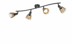 Deckenstrahler 4-flammig, Draht/ Rattan -Innenleuchten Verkaufsladen 11687183 4 202202071235