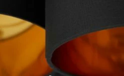 Deckenleuchte, 3-flammig, Stoffschirm schwarz/gold -Innenleuchten Verkaufsladen 11687188 4 202202071235