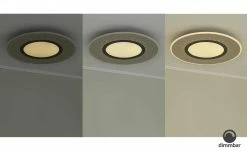 Trio LED-Deckenleuchte , Nickel matt mit Fernbedienung