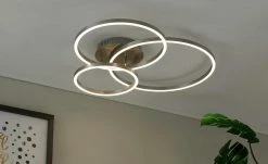 Trio LED Deckenleuchte, Nickel 3 Ringe -Innenleuchten Verkaufsladen 11687195 6 202202071235