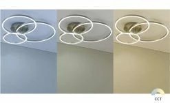 Trio LED Deckenleuchte, Nickel 3 Ringe -Innenleuchten Verkaufsladen 11687195 7 202202071235