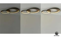 Trio LED-Deckenleuchte, schwarz/ gold ´groß´ | 36|W