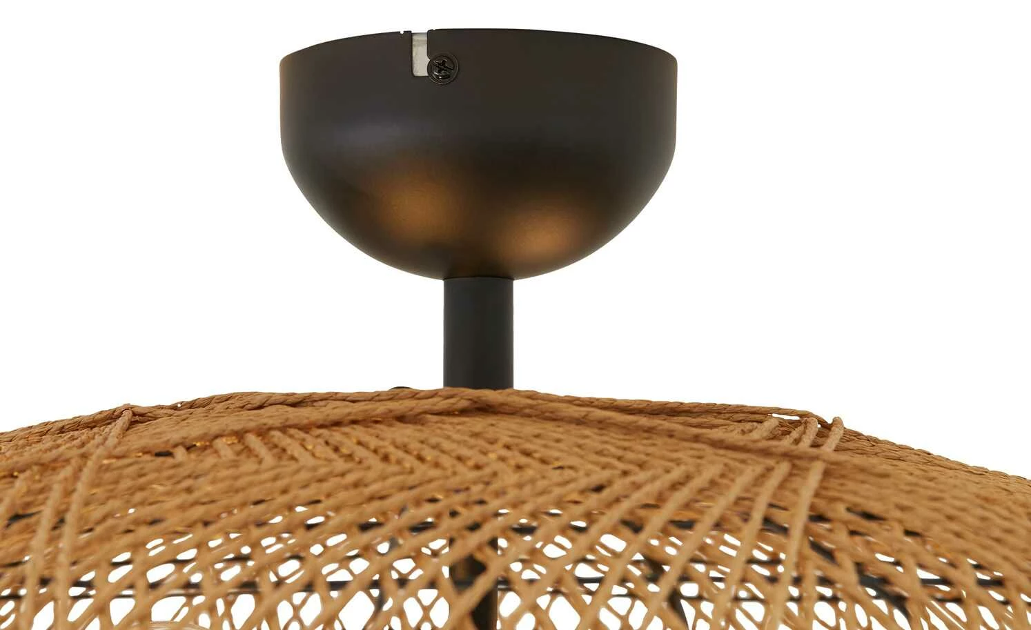 Trio Deckenleuchte, 2-flammig, Schirm aus Sisal 7 Trio Deckenleuchte, 2-flammig, Schirm aus Sisal – Bild 5