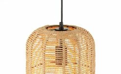 Trio Pendelleuchte, 1-flammig, Sisal braun | 25|cm -Innenleuchten Verkaufsladen 11687211 2 202202231234