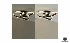 Trio LED-Deckenleuchte, schwarz, ´gedreht´