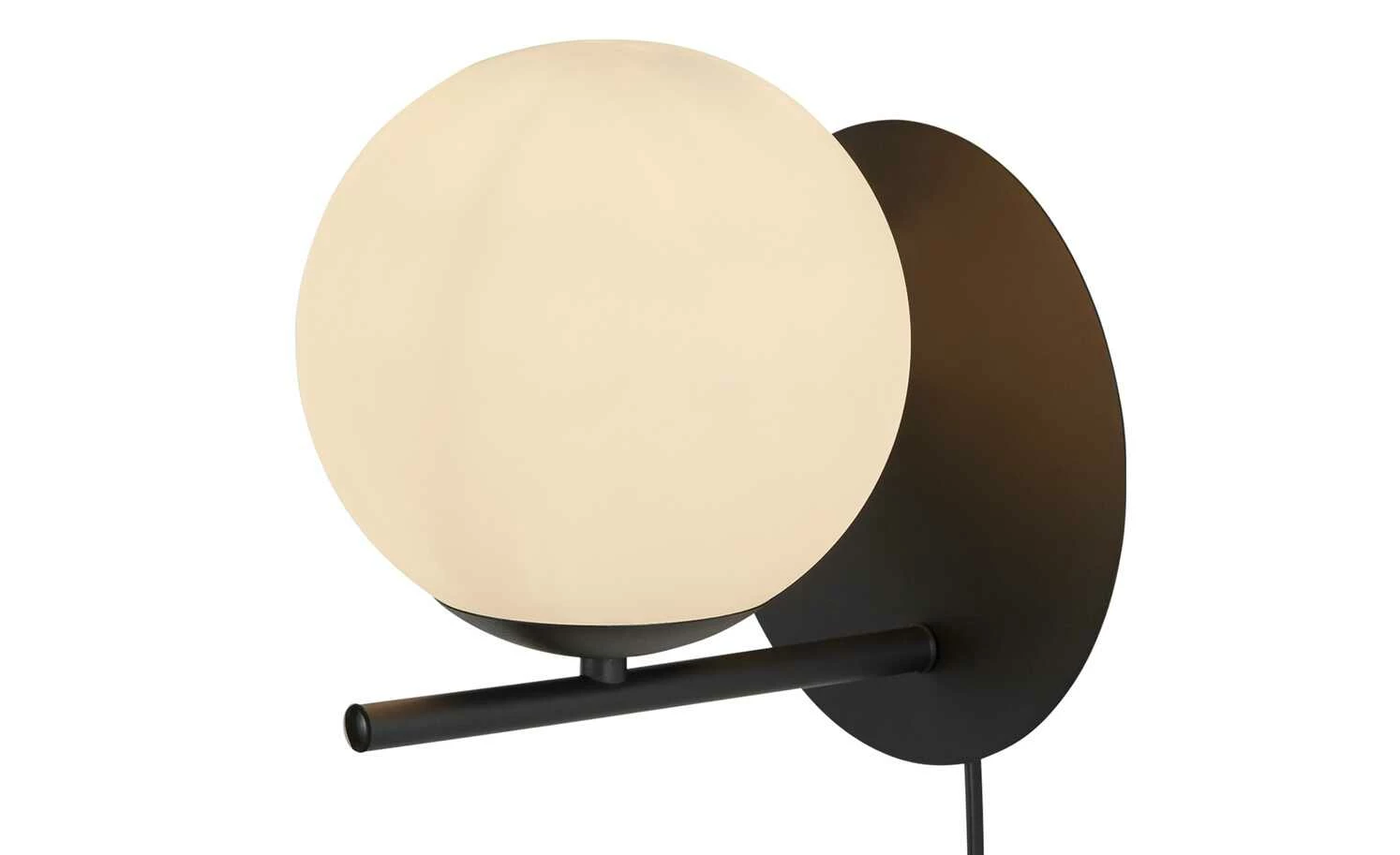 Trio Wandleuchte, 1-flammig, schwarz, Kugel weiß 10 Trio Wandleuchte, 1-flammig, schwarz, Kugel weiß – Bild 8